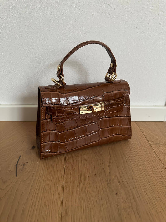KROKO MINI BAG CHOCOLATE