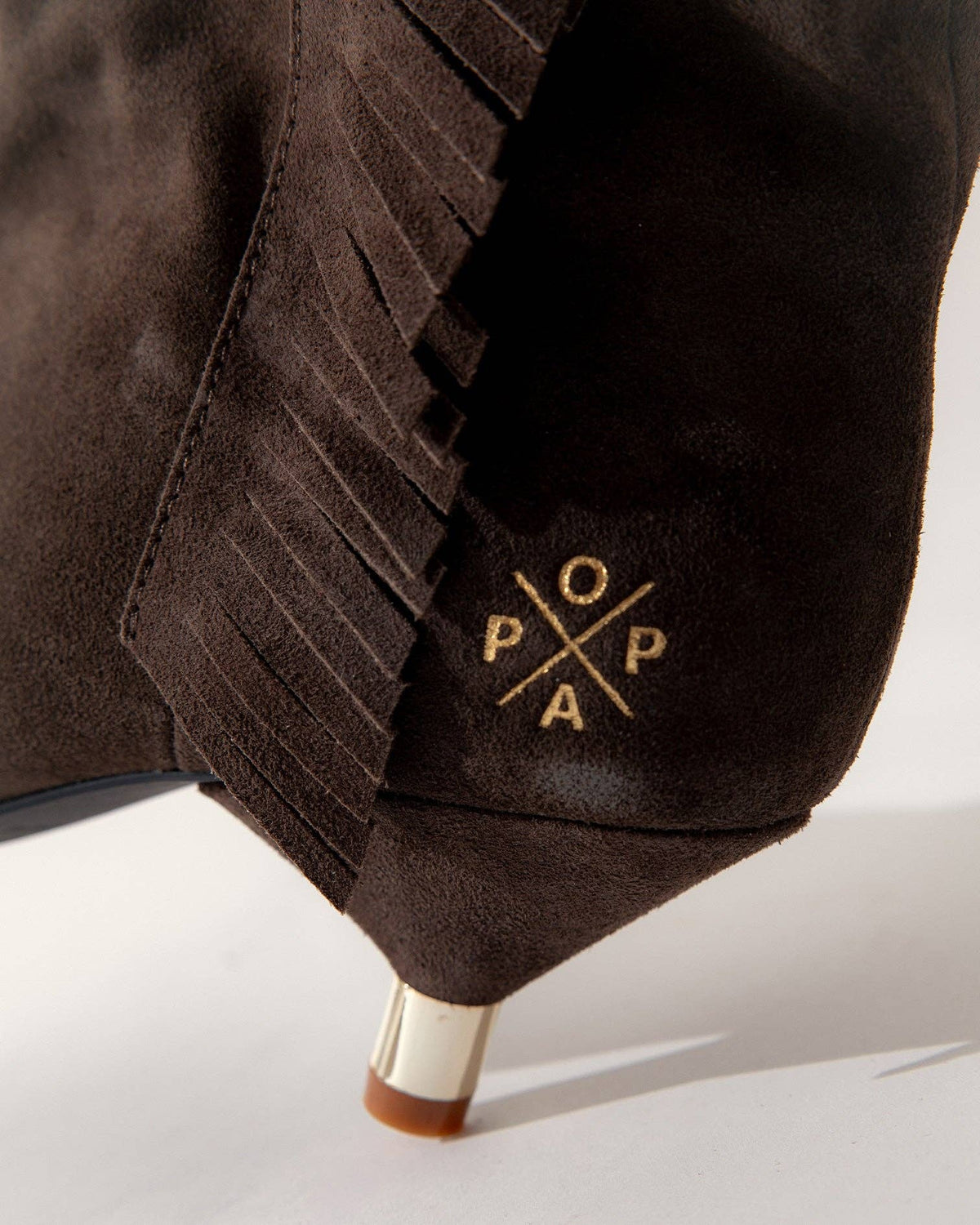 Bota castanha de senhora Takayama com franjas: 40
