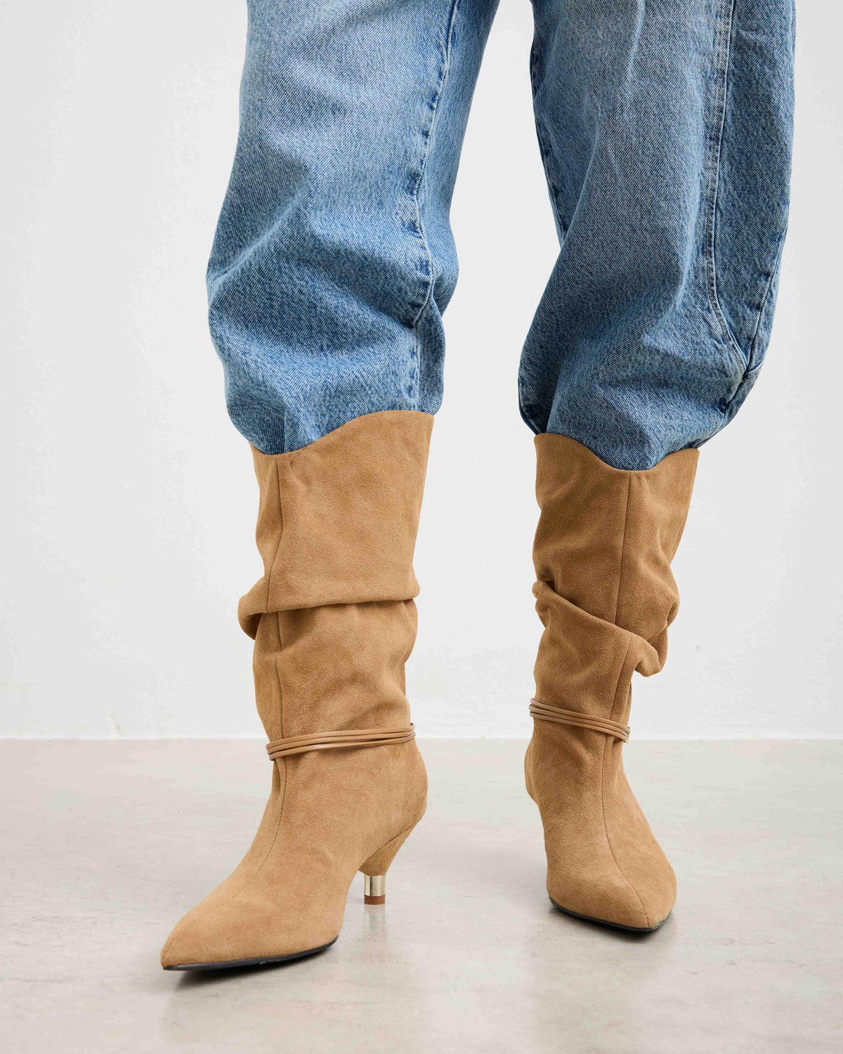 Bota bege feminina Takayama: 38