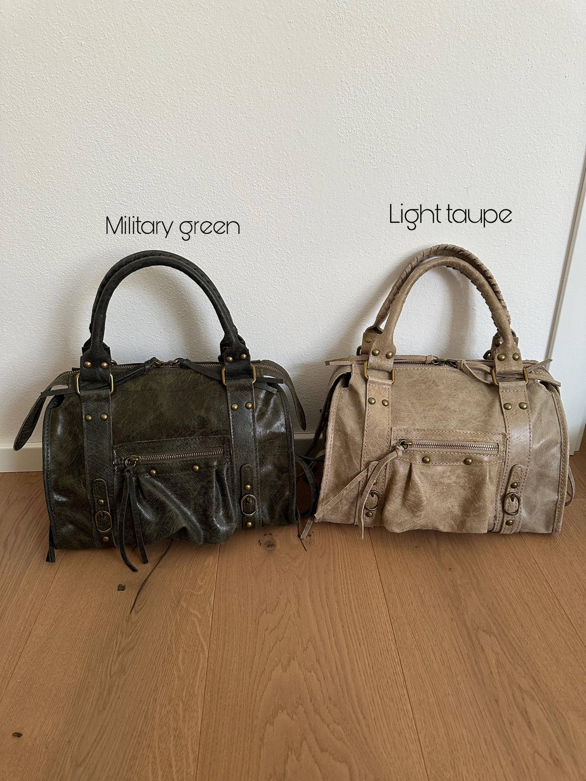 Bolsa média em couro legítimo CITY BAG: Castanho escuro