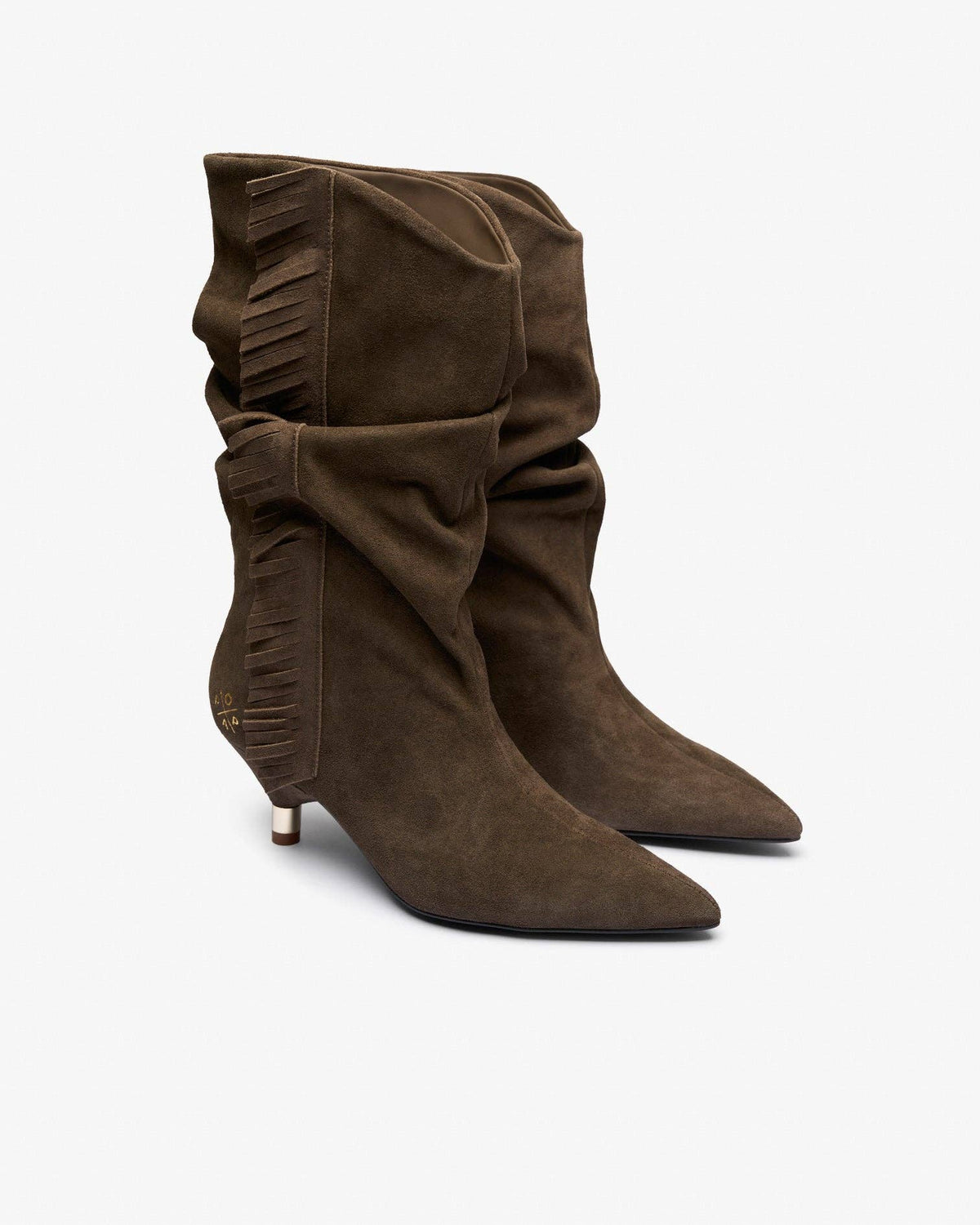 Bota castanha de senhora Takayama com franjas: 41