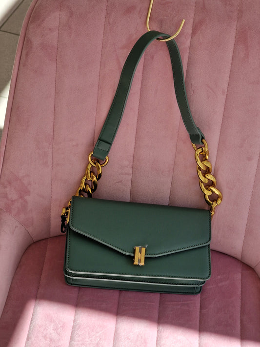 AURORE GREEN SHOULDER BAG