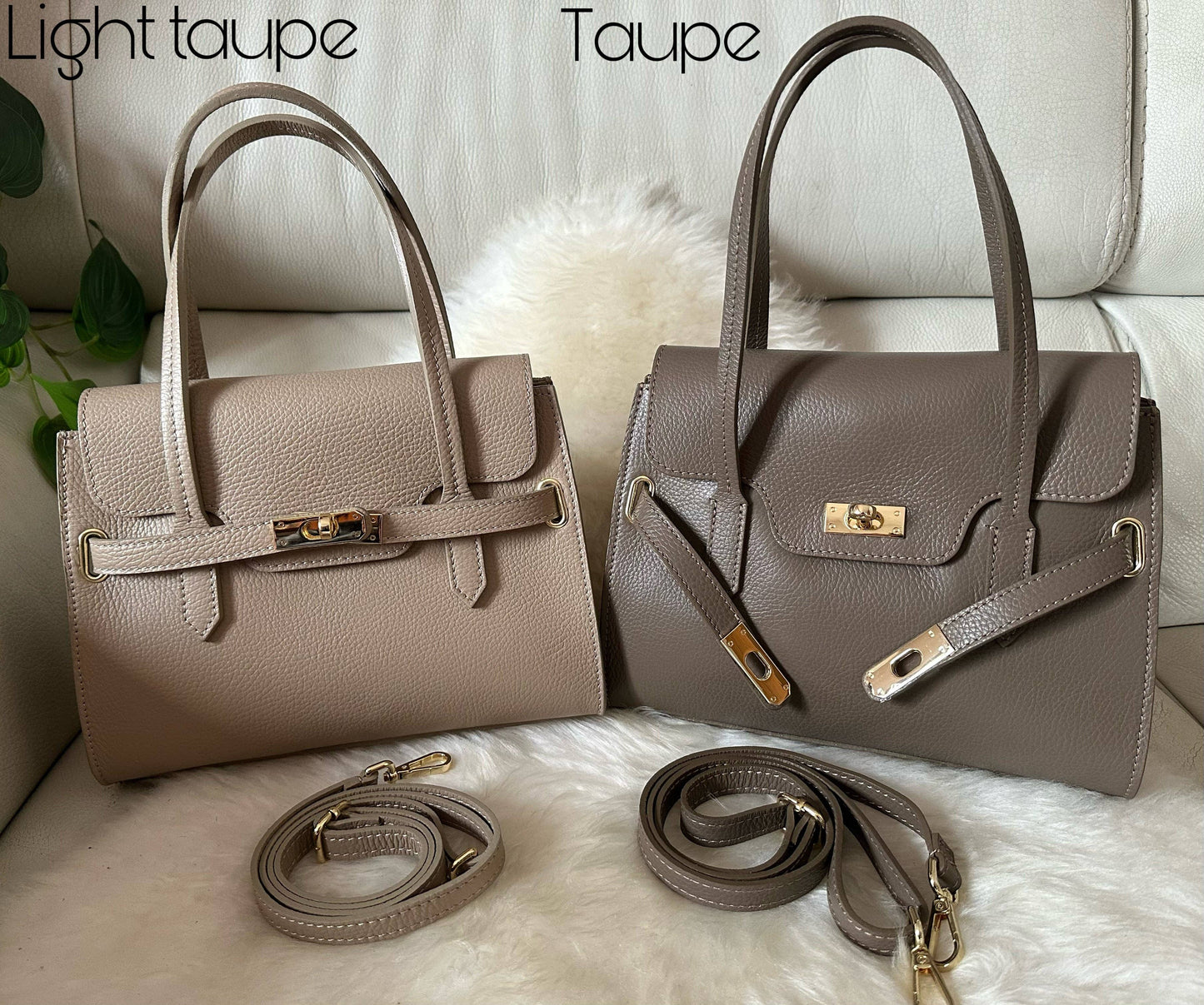 EMÍLIA LEATHER TAUPE