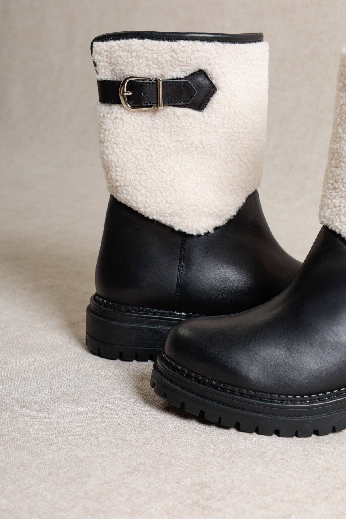 WELL BLACK – Botas de Inverno em Pêlo Sintético e Pele: 37