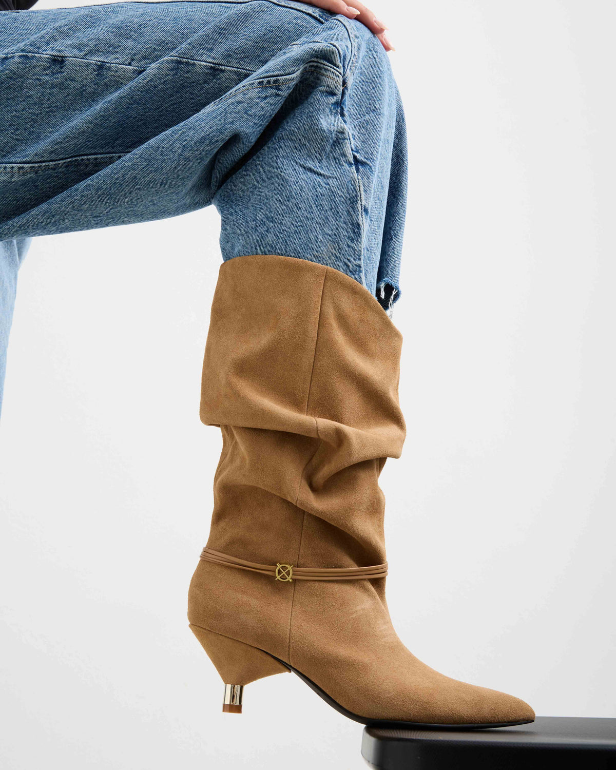 Bota bege feminina Takayama: 36