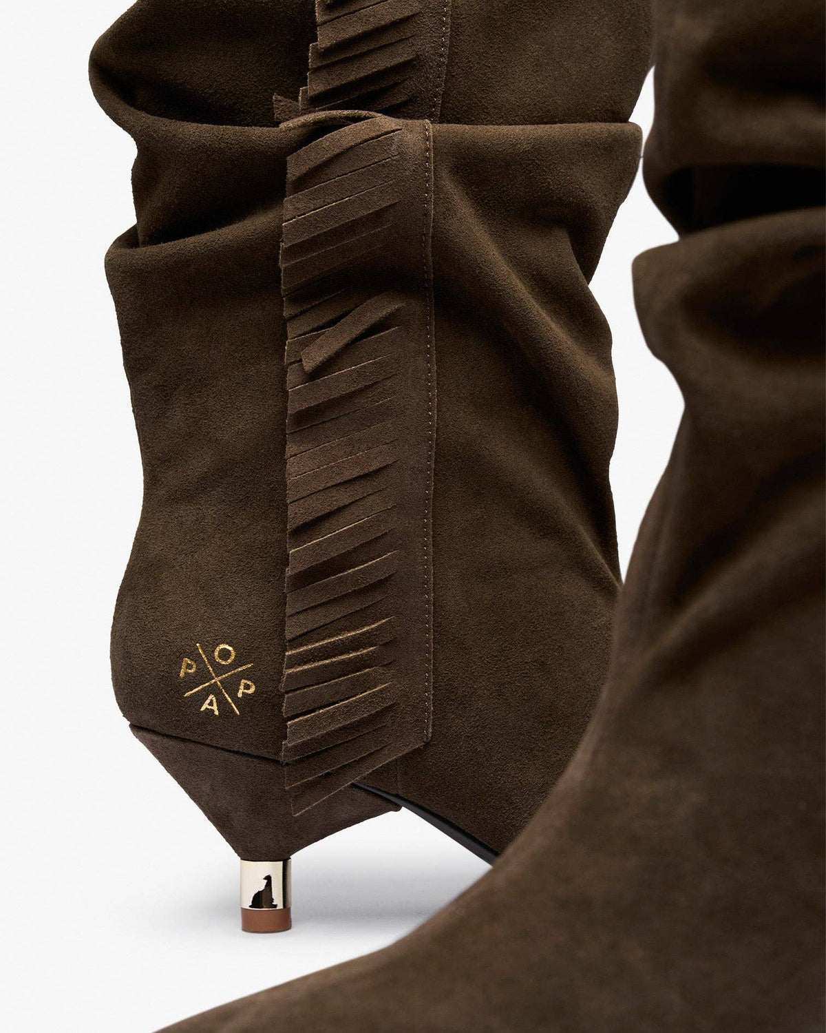 Bota castanha de senhora Takayama com franjas: 41