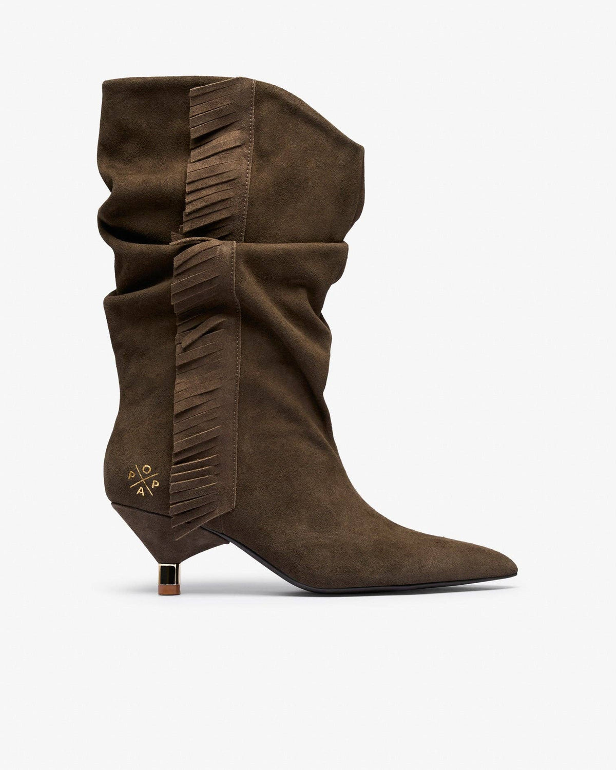 Bota castanha de senhora Takayama com franjas: 39