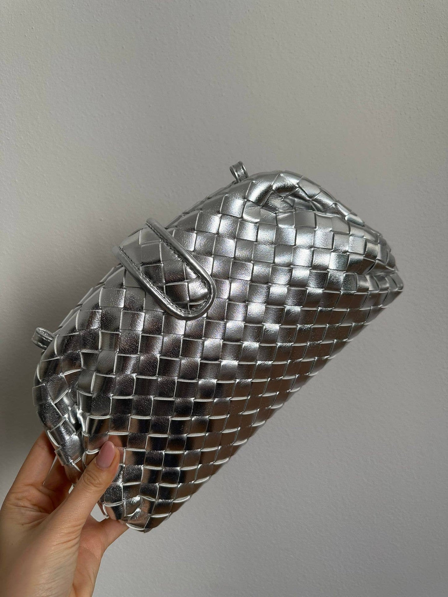 LAUREN CLUTCH - SILBER