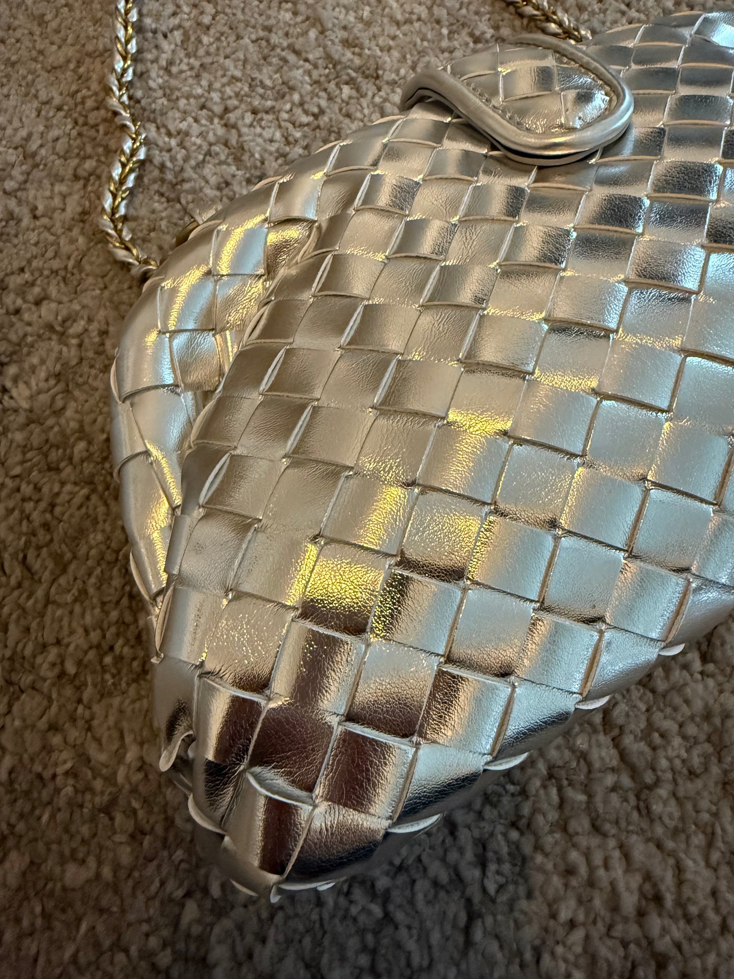 LAUREN CLUTCH - SILBER