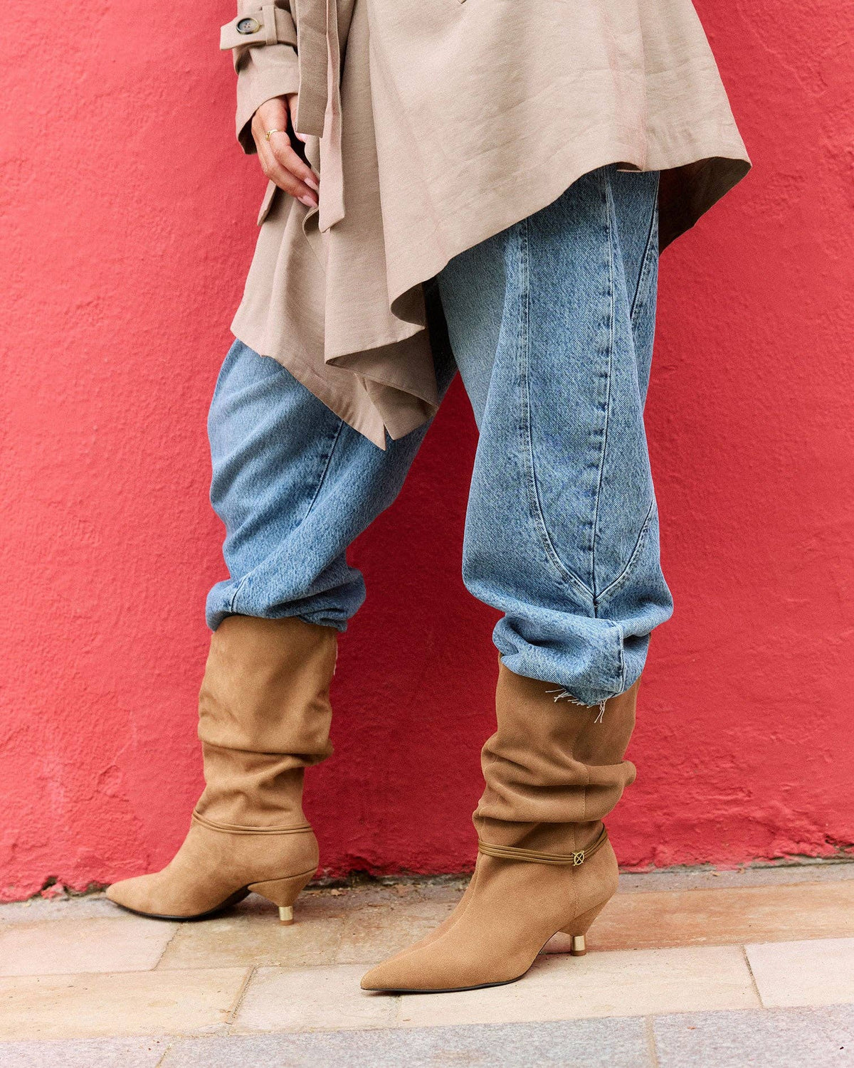 Bota bege feminina Takayama: 39