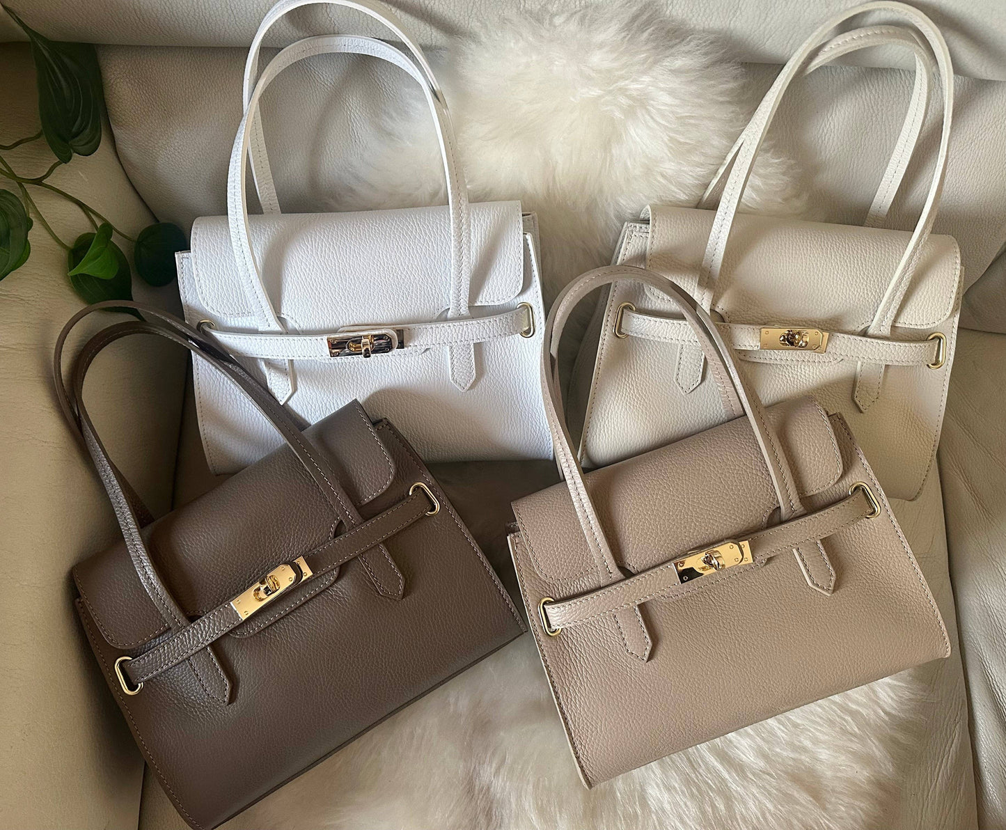 EMÍLIA LEATHER TAUPE