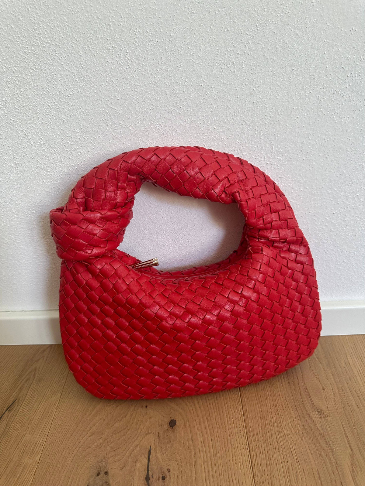 Bolsa JOLIE wild pequena em couro sauvage entrelaçado genuíno: Gold