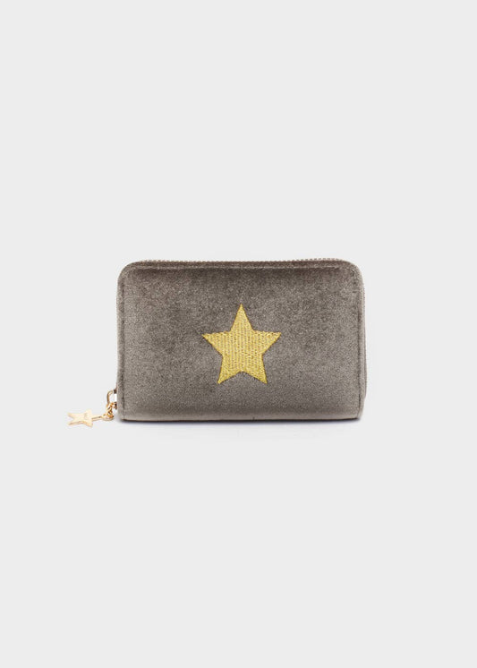 EMI TAUPE WALLET WITH GOLD STAR