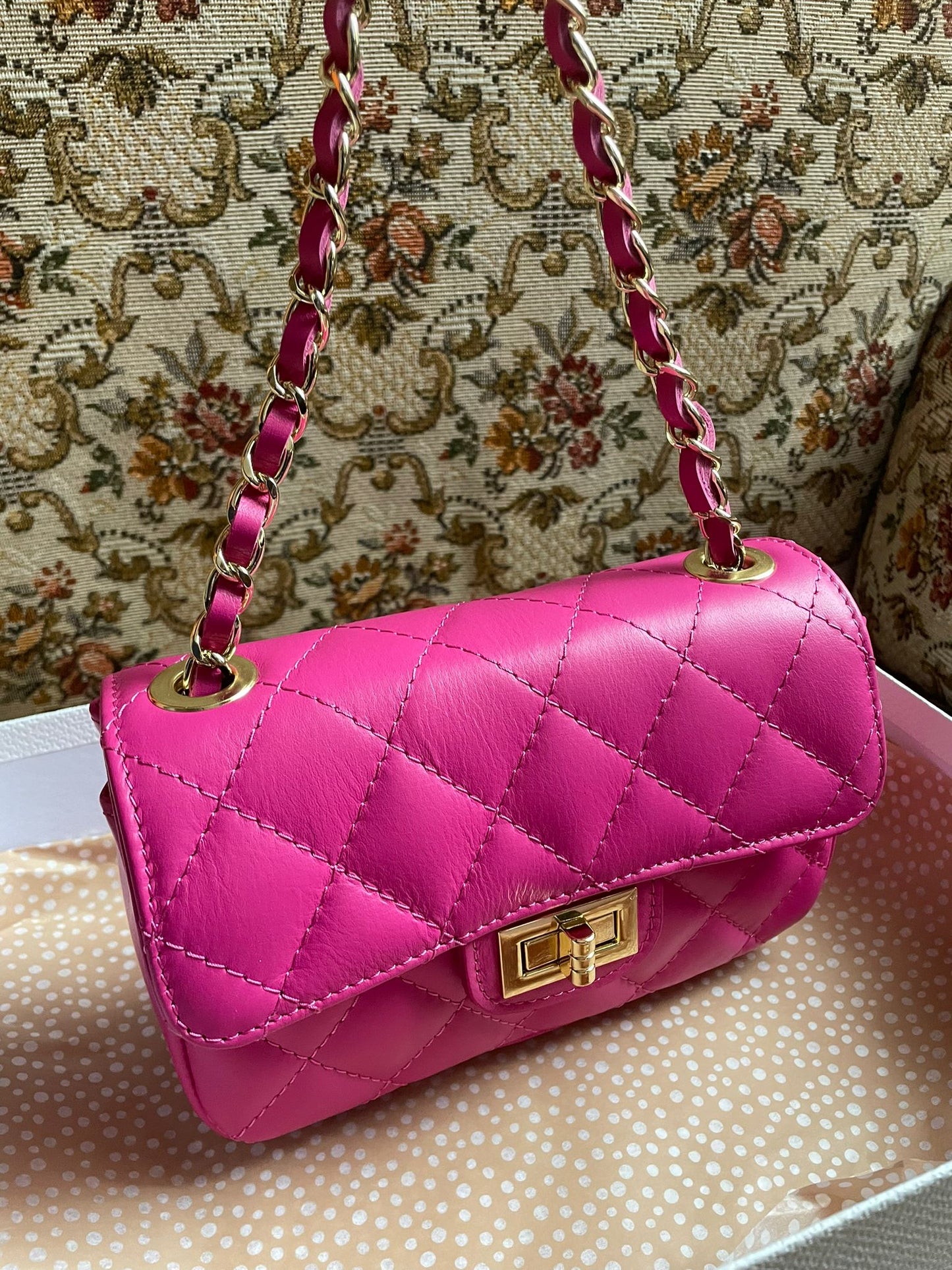 DIANA LEDERTASCHE PINK