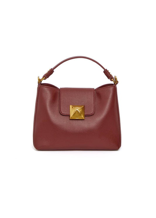 VIVIENNE TERRACOTTA SMALL PYRAMID SHOULDER BAG